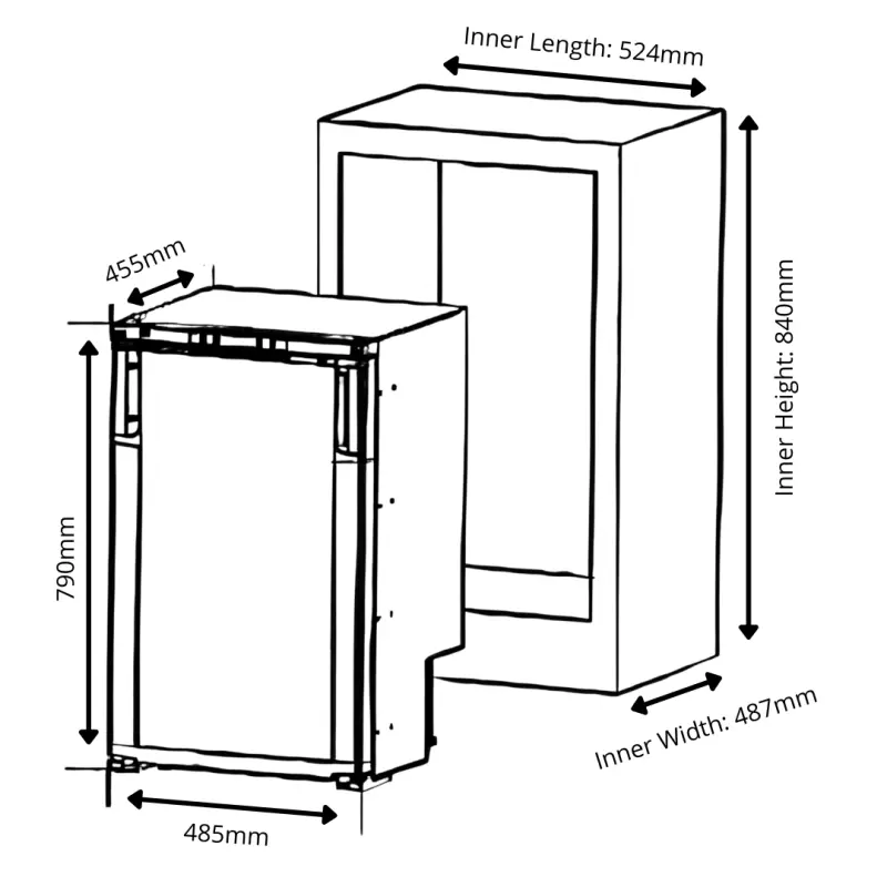 Réfrigérateur à compression encastrable Pundmann 85L  pour camping-cars et vans